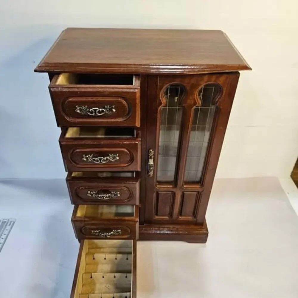 Vintage Wooden Jewelry Armoire